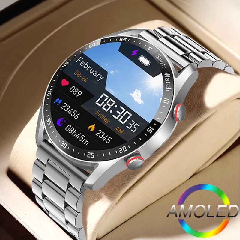 Seaweed Snack - ECG+PPG Bluetooth Вызов Смарт Часы Мужчины