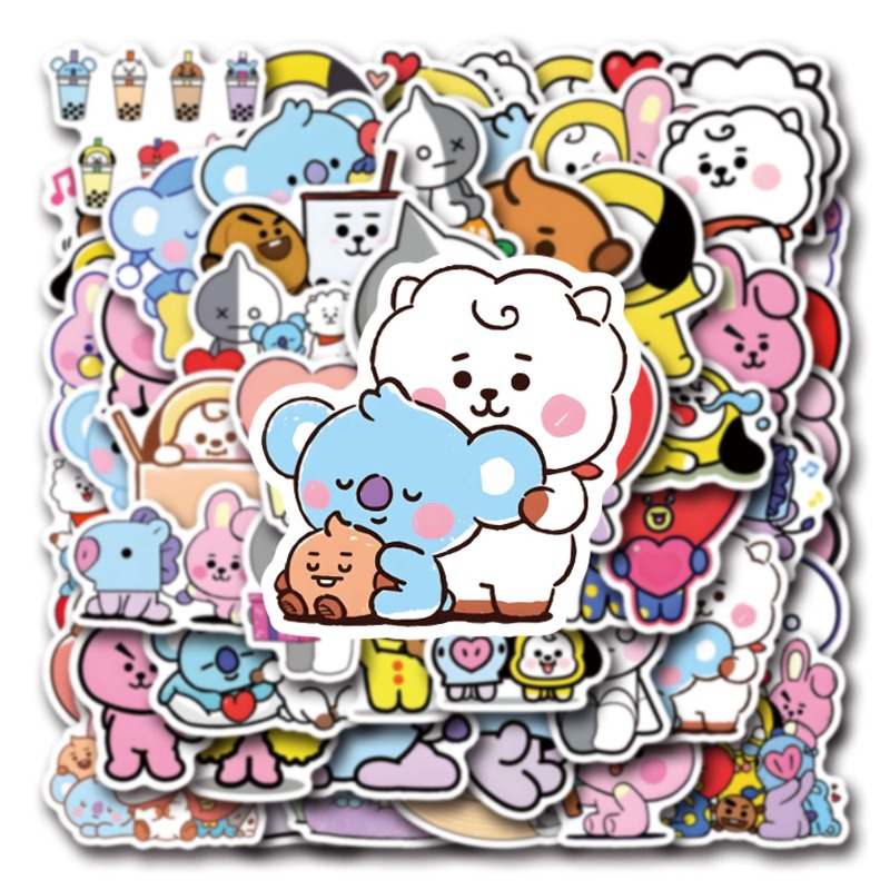 55/110 шт. наклеек BT21 Chimmy – обзор и цена Cookies Pack