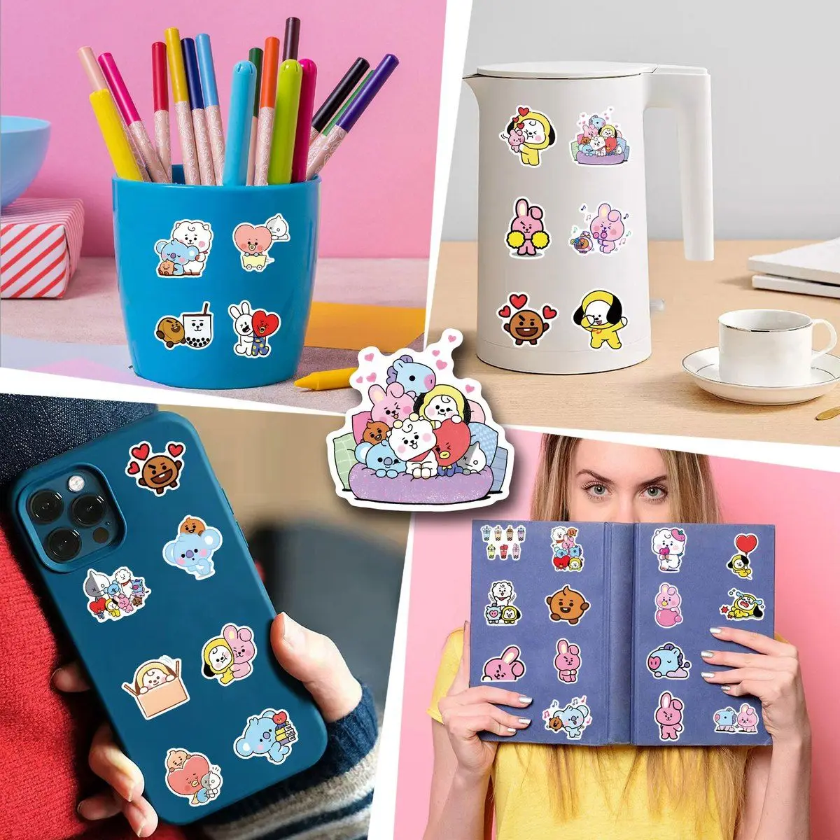 55/110 шт. наклеек BT21 Chimmy – обзор и цена Cookies Pack